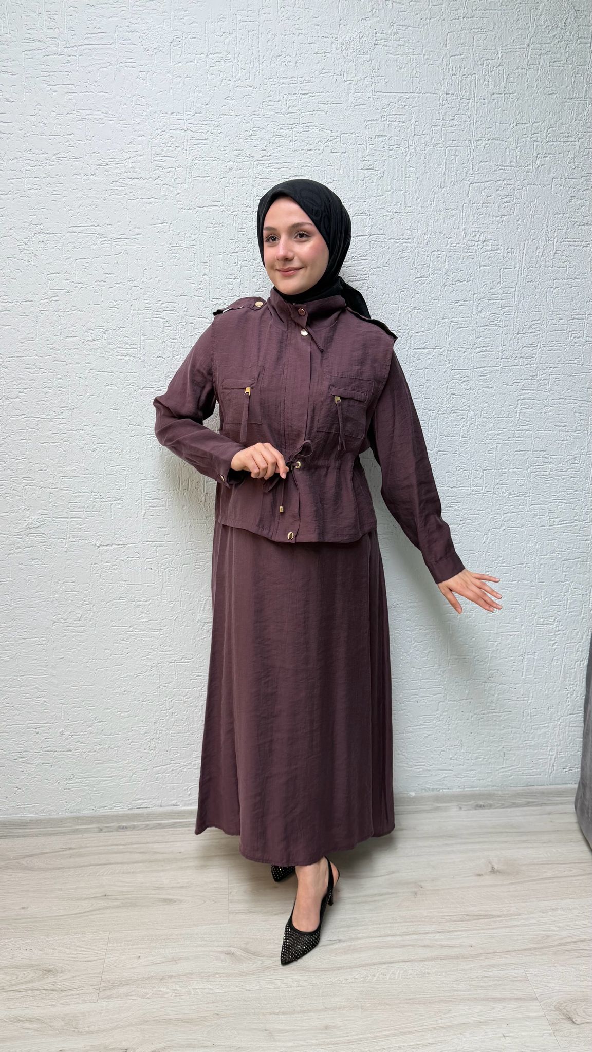 Yelekli tansel elbise