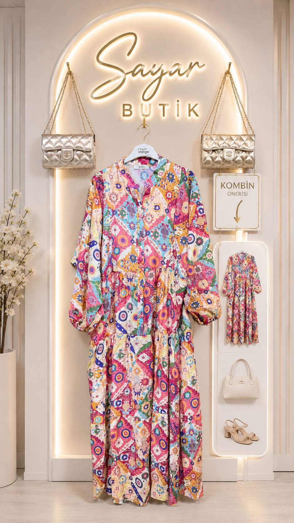 Mango İpek Elbise