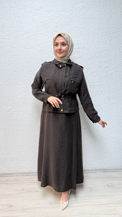 Yelekli tansel elbise