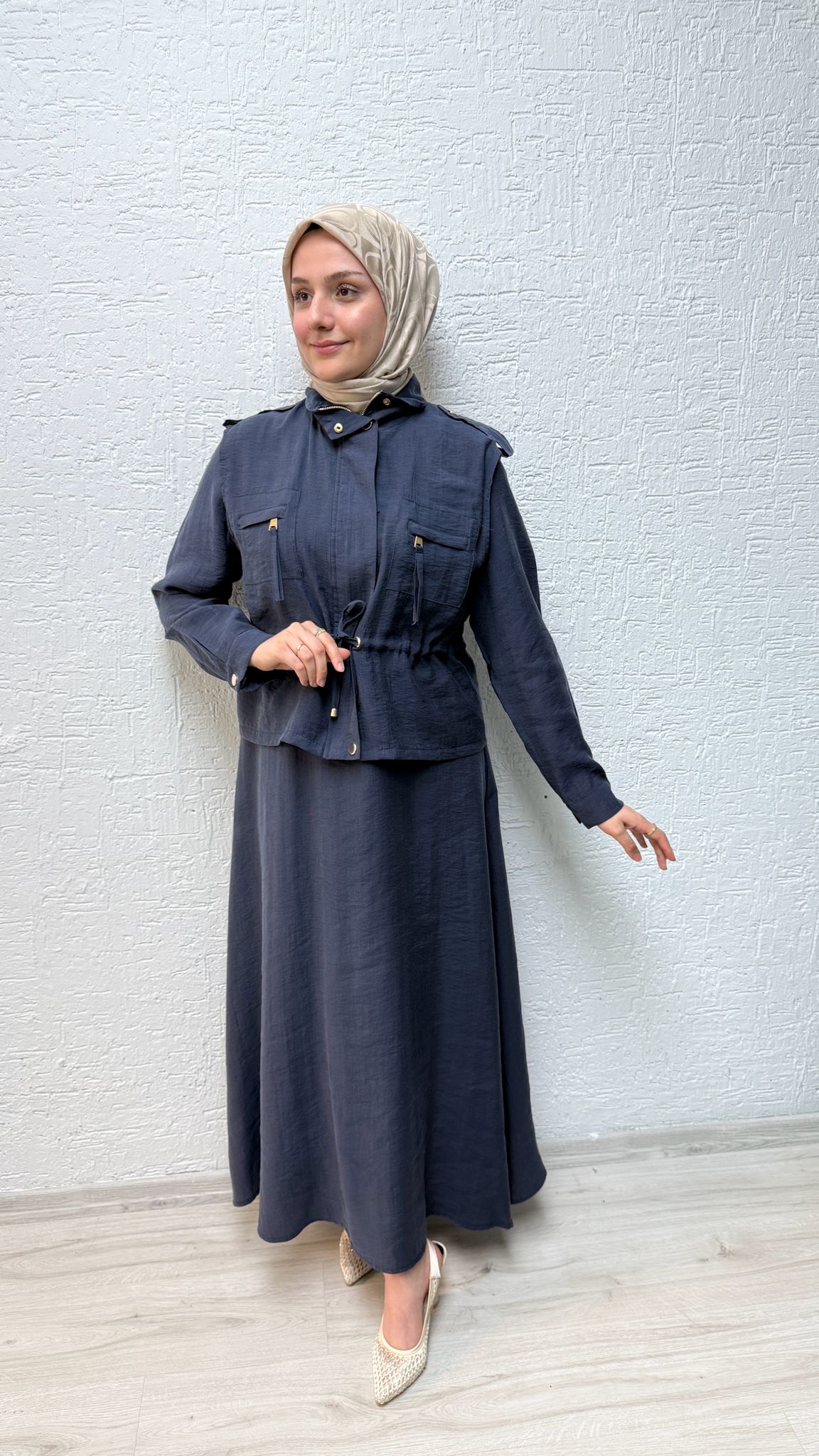Yelekli tansel elbise