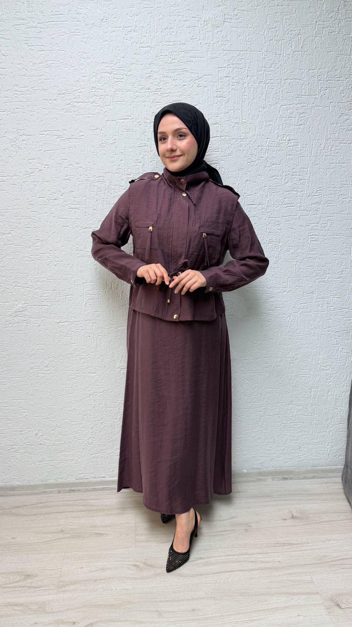 Yelekli tansel elbise